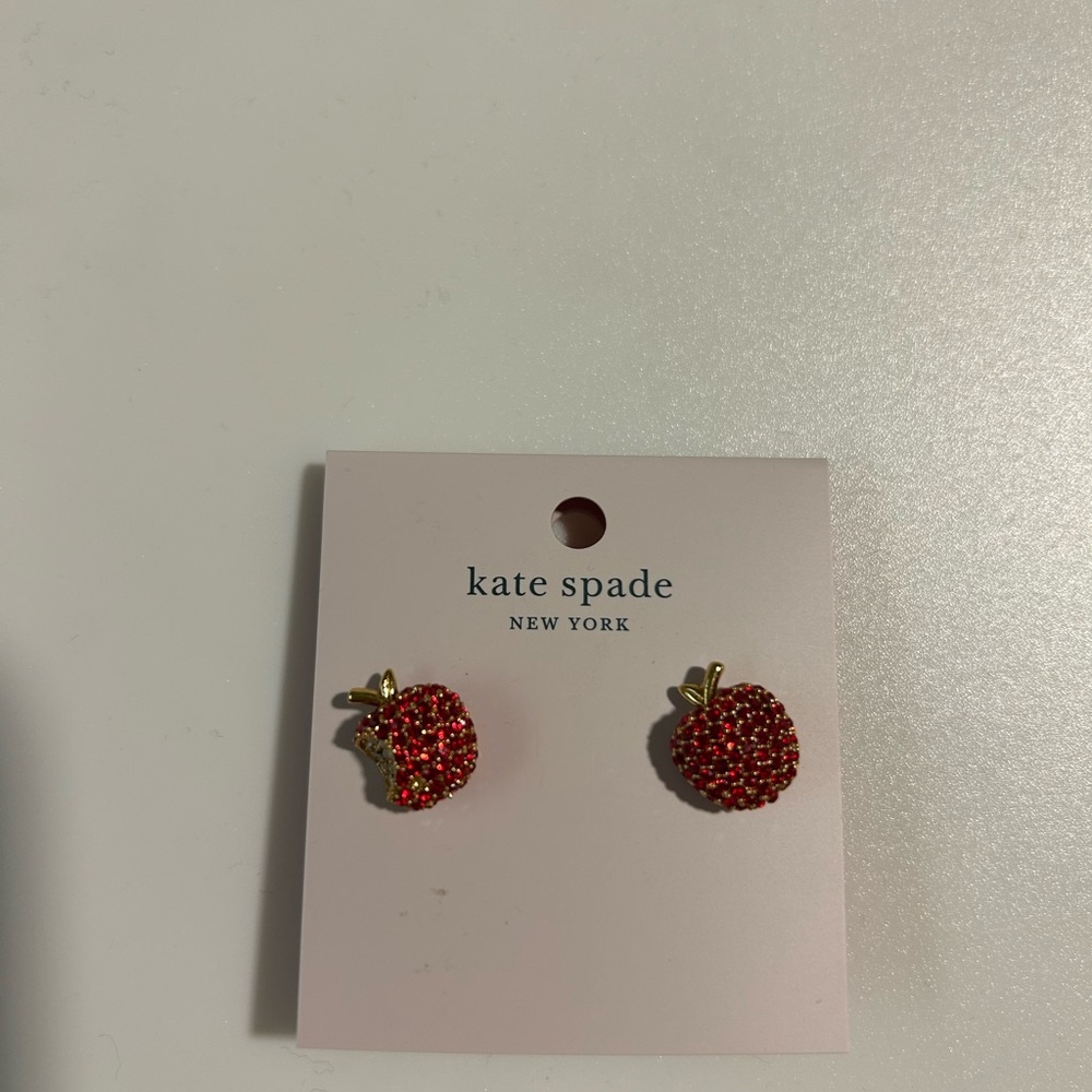 Kate Spade Sparkling Red Apple Earrings